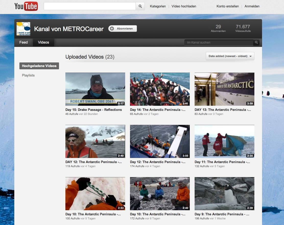 Metro Group Karrierechannel auf Youtube