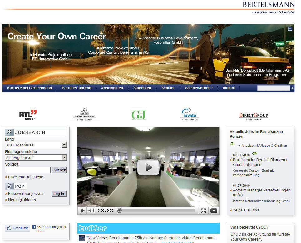 neue bertelsmann karriere-website für employer branding und social media