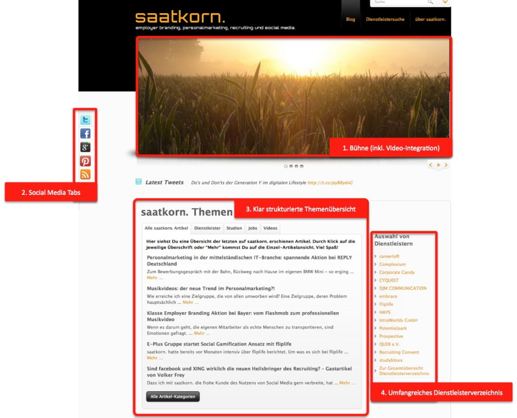 Seit gestern online: das neue saatkorn.