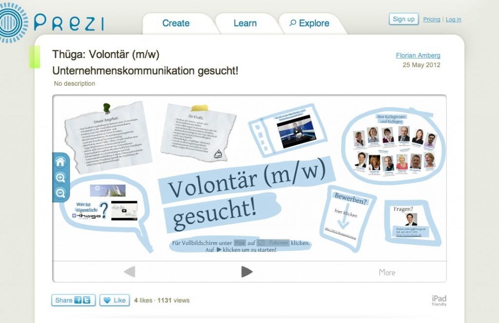 Neue Wege im Personalmarketing mit PREZI bei Thüga