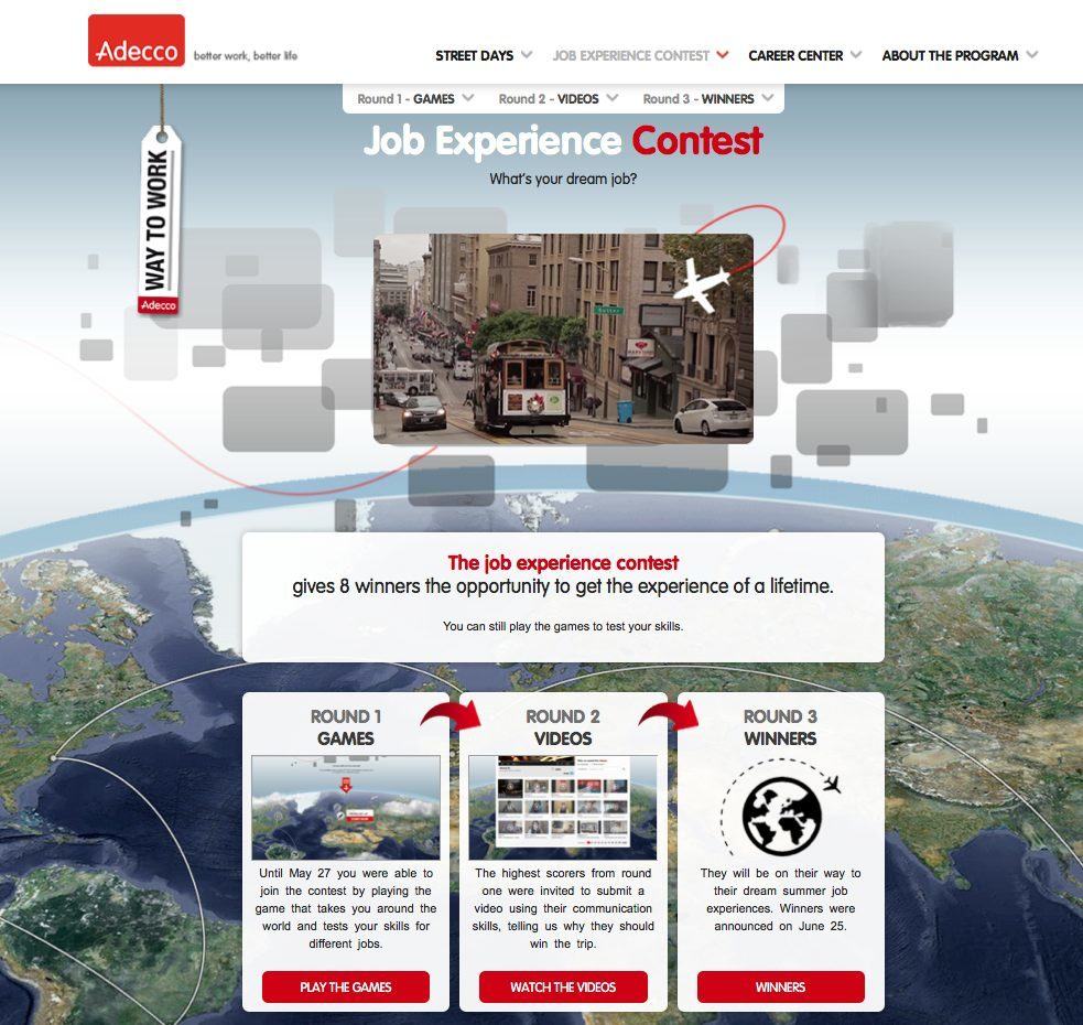 Adecco: Travel around the World in 80 Jobs – Videowettbewerb