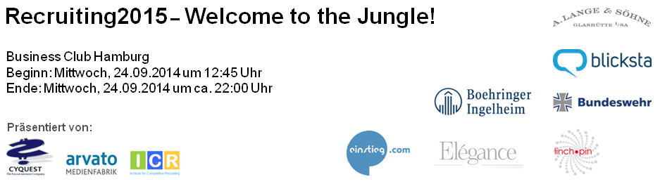 Recruiting 2015: Welcome to the Jungle – jetzt anmelden, Frühbucher-Rabatt bis Ende Juni!