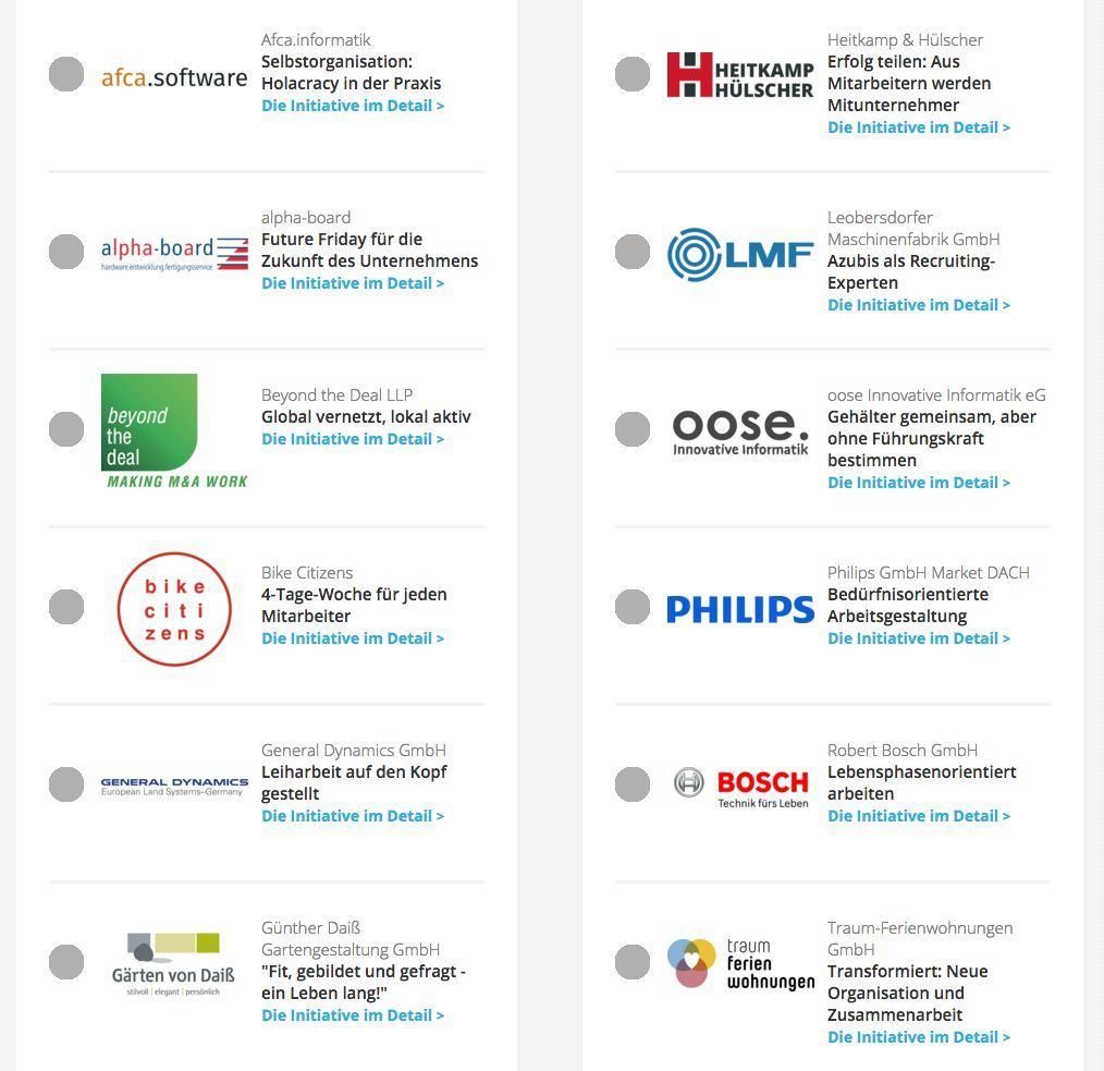 New Work Award 2016: jetzt für die besten Konzepte voten!