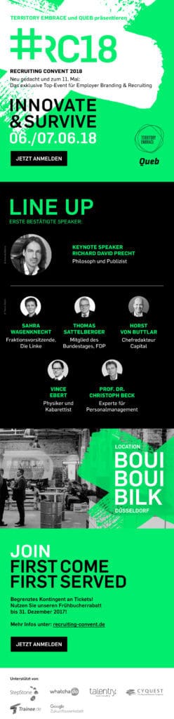 Hier alle Infos zum RECRUITING CONVENT 2018