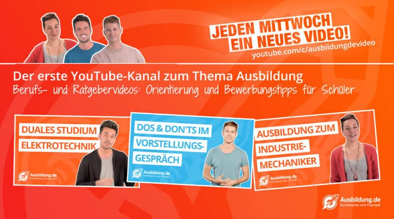 Der neue Ausbildung.de YouTube Kanal