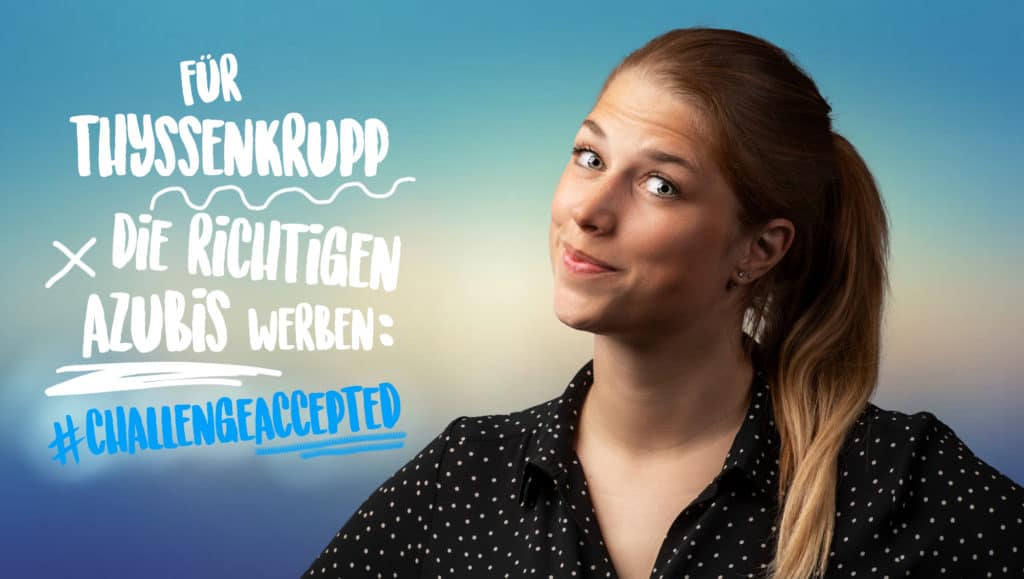 Laura Garbe auf SAATKORN zum thyssenkrupp Ausbildungsmarketing