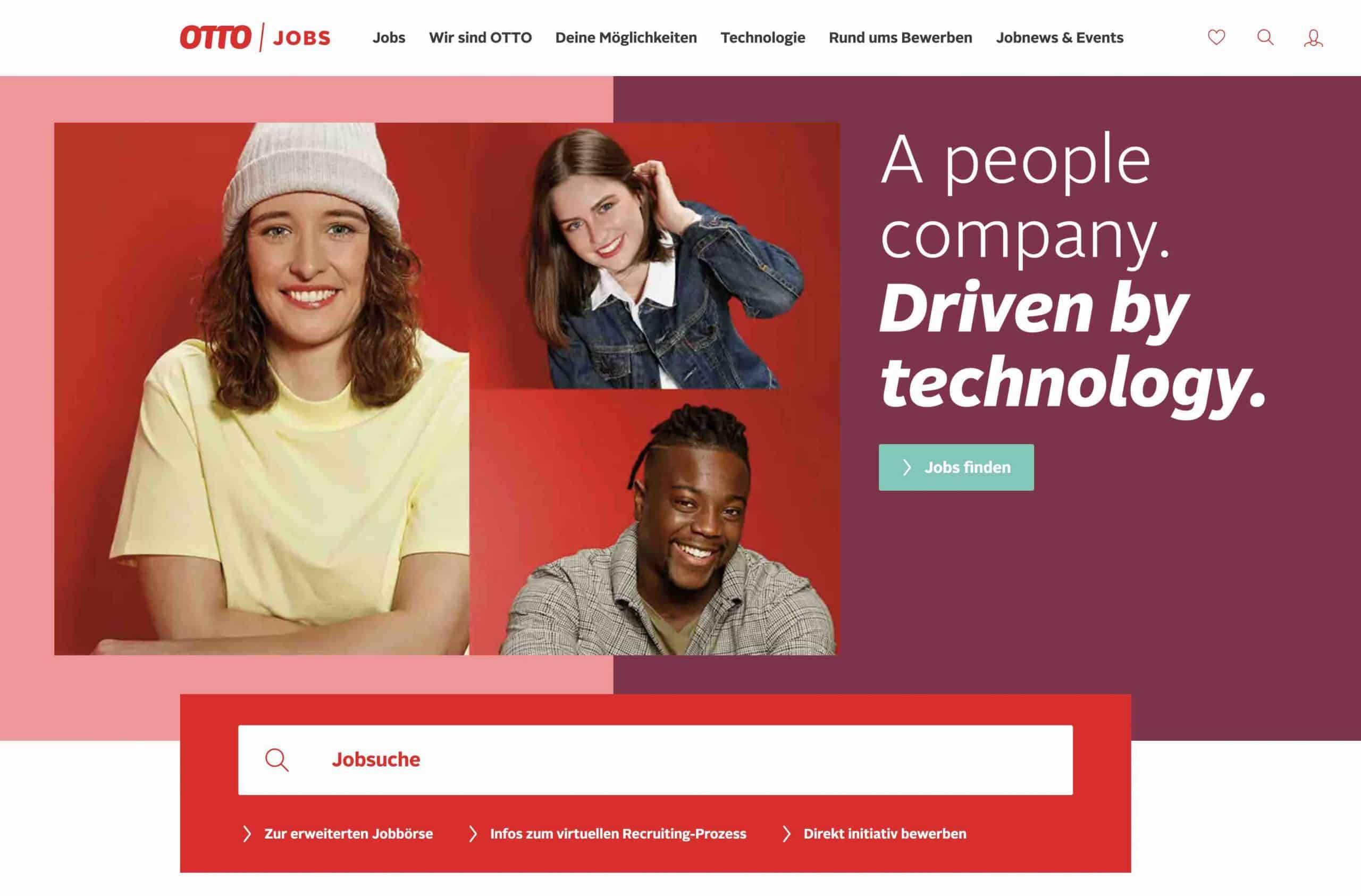 Employer Branding bei OTTO neue Website SAATKORN A people company Driven by technology