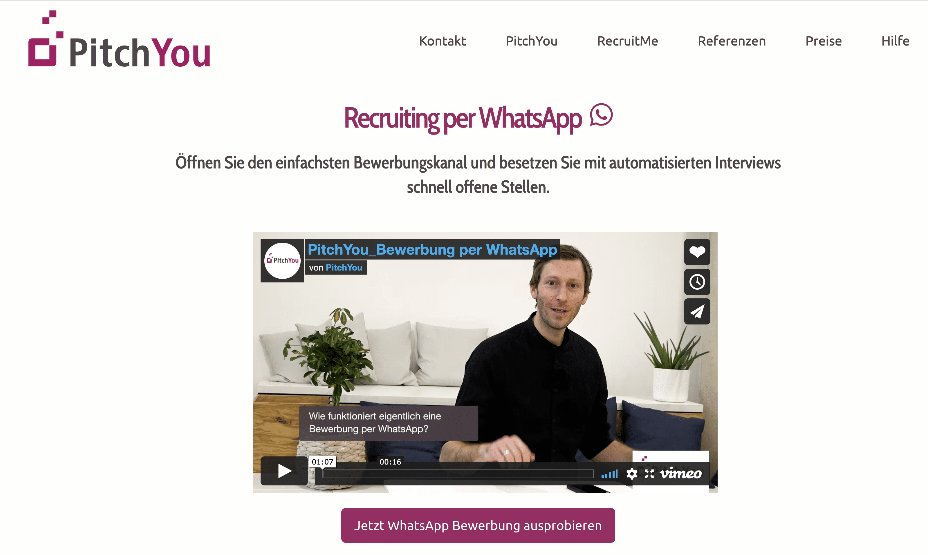 PitchYou HR Startup SAATKORN Recruiting whatsapp