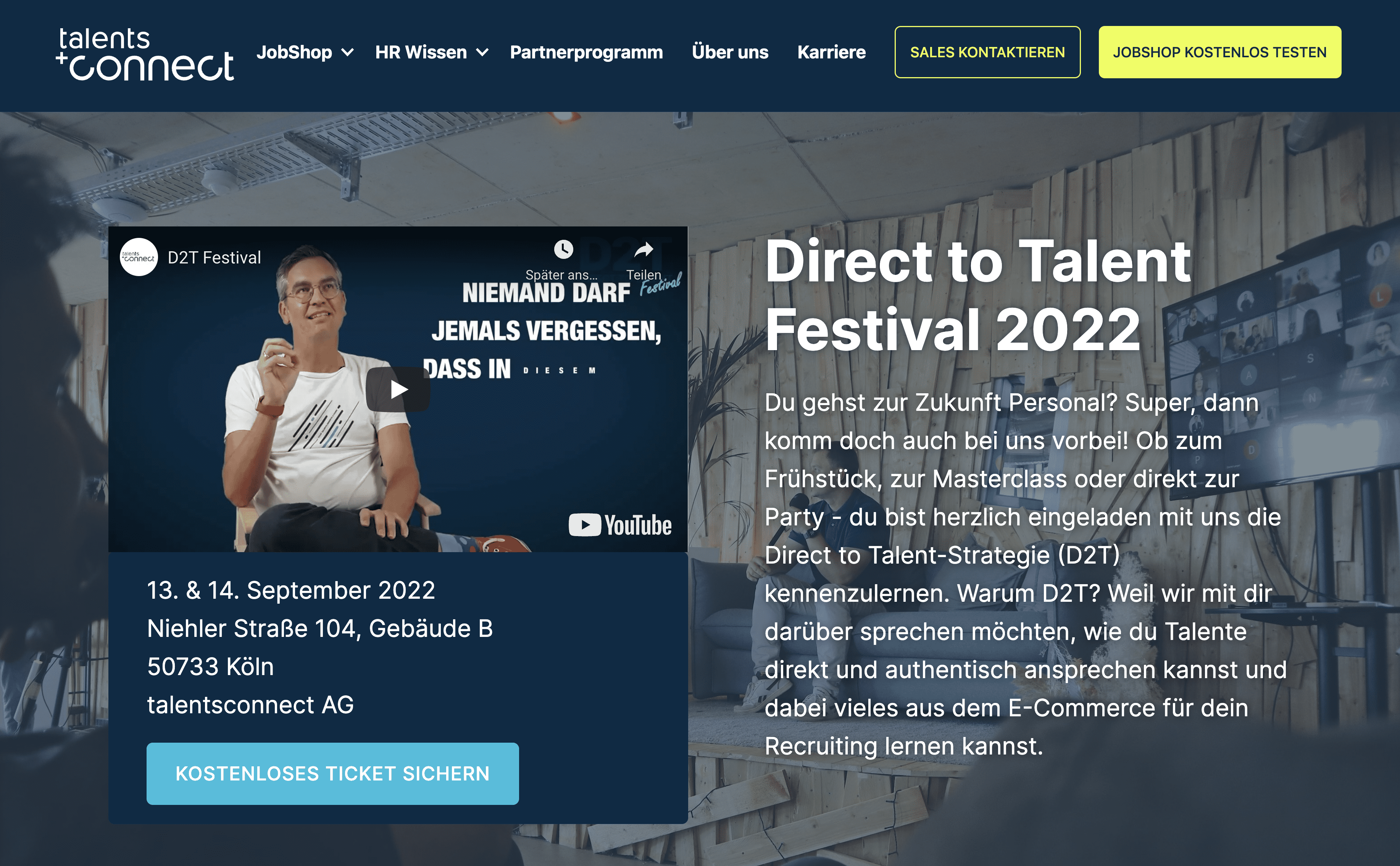 D2T Festival Landingpage SAATKORN